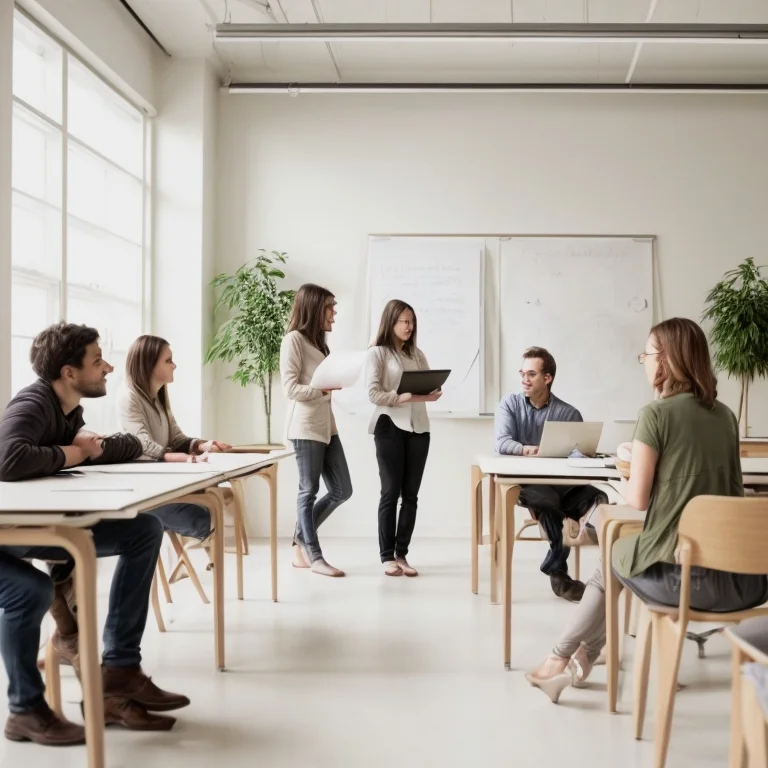 Sesión nocturna de clase en nexidiomasabierto con estudiantes técnicos